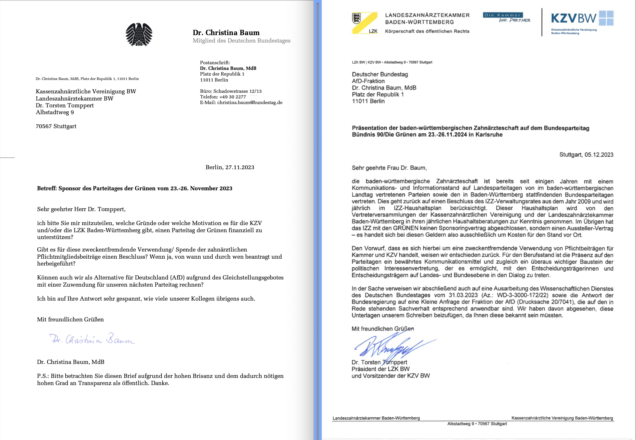 Betr. Landeszahnärztekammer ...